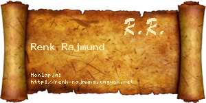 Renk Rajmund névjegykártya
